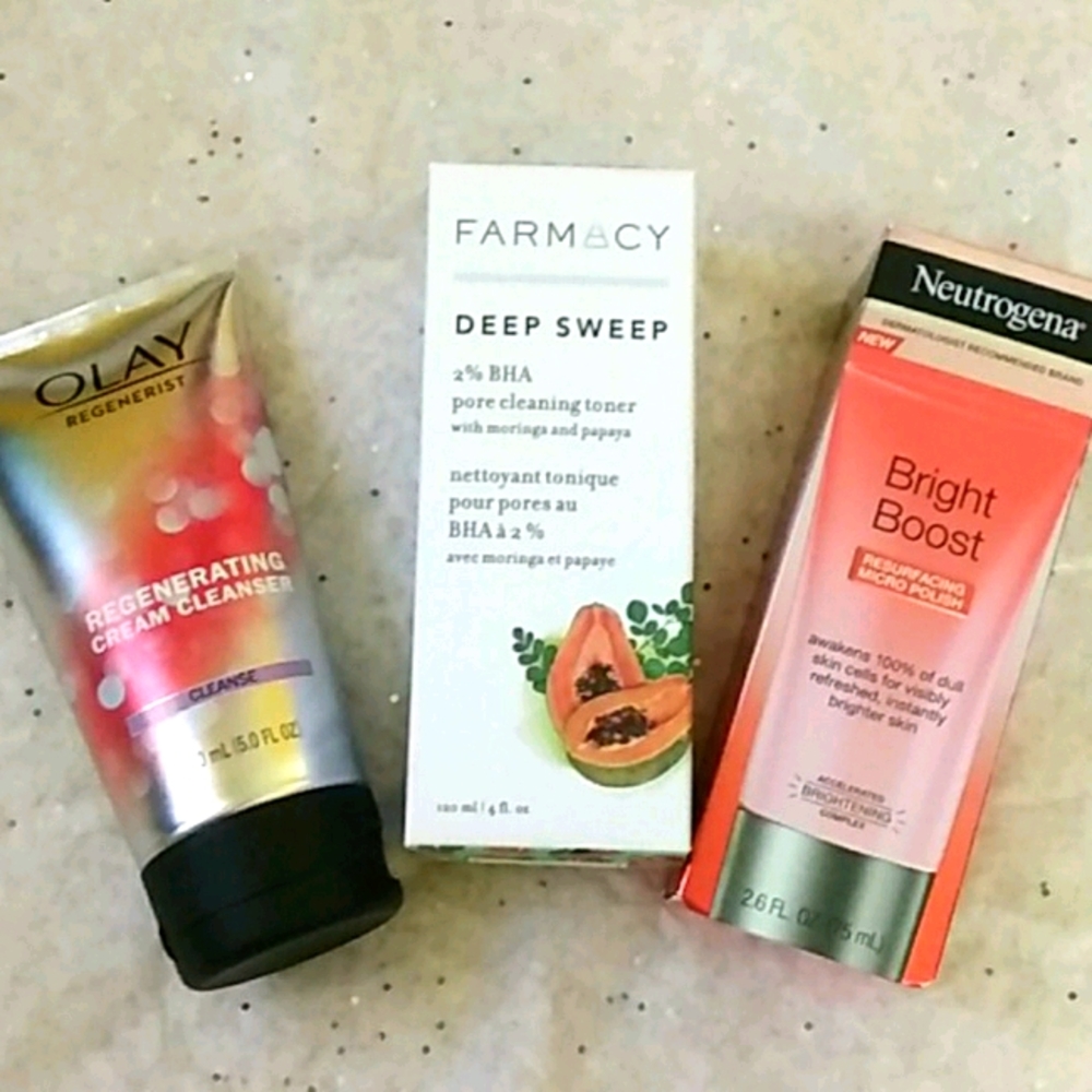 Skincare Bundle Lot Farmacy Deep Sweep +samples